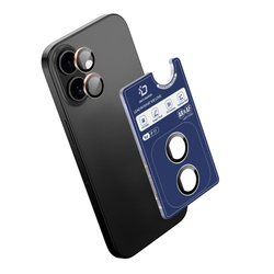 Защитное стекло на объективы камеры для iPhone 17, серия HAWK Series от Dux Ducis, рамки из алюминия лавандового цвета