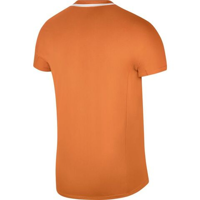 Мужское теннисное поло Nike Spring Slam Ultimate Zip Polo M - hot curry/white