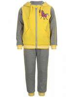 Спортивный костюм для девочки "Рэйна" 5O8SU01 110р. лимонный-серый меланж