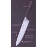 Набор ножей «SHEF» 6предметов (5ножей+подставка), черная ручка