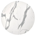 Стол Rudolf круглый раскладной 90-120x90x75см, белый мрамор, белый