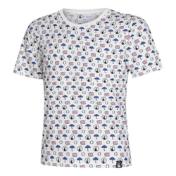 Мужское теннисное поло Quiet Please London Statement T-Shirt Men - White, Multicoloured