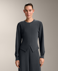 Oysho Толстовка с асимметричной полосой из модала, асфальтовый