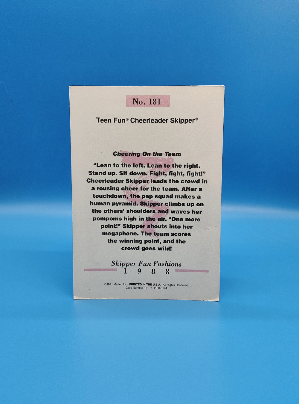 Аксессуар винтажная карточка Барби 90х 03981