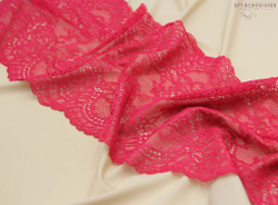 Эластичное кружево, 20 см, темно-алая роза, (Арт: EK-2615), м