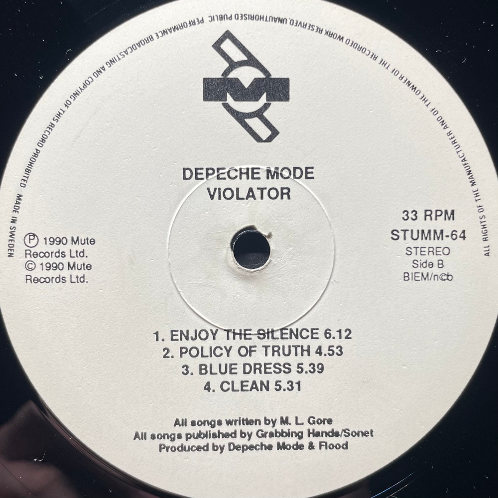 Depeche Mode ‎– Violator (Швеция 1990г.)