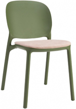 Стул пластиковый с обивкой Scab Design Hug, оливковый