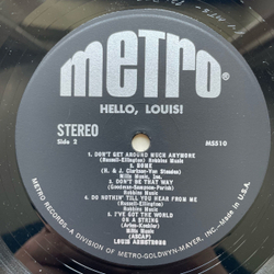 Винтажная виниловая пластинка LP Louis Armstrong Hello, Louis (США 1965)