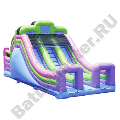 Детский надувной батут-горка "Двойной эффект-2" 11*5*6 м