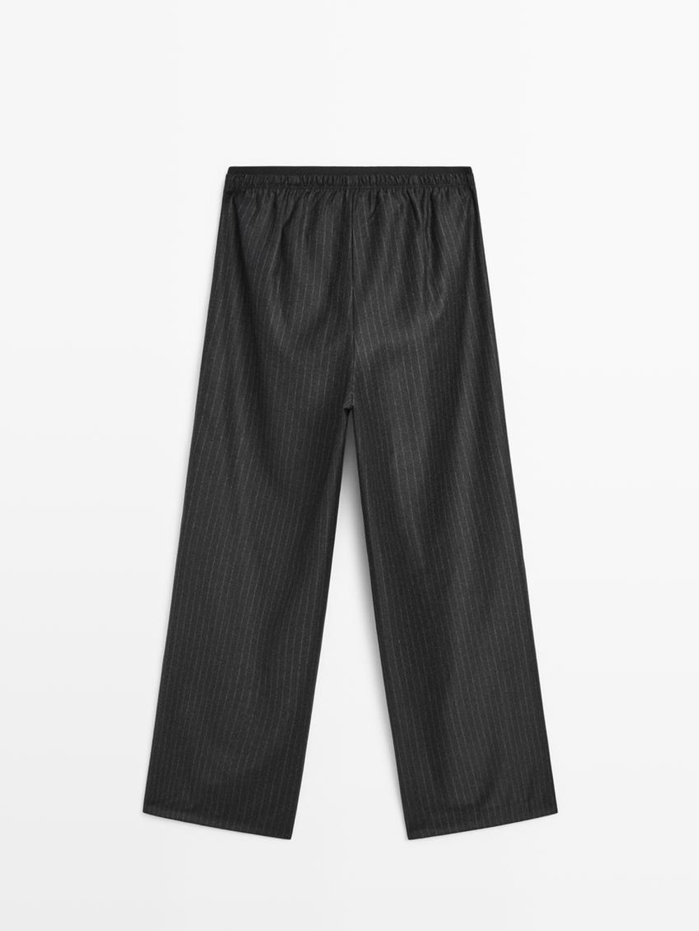 Massimo Dutti Брюки в тонкую полоску с вытачками, серый