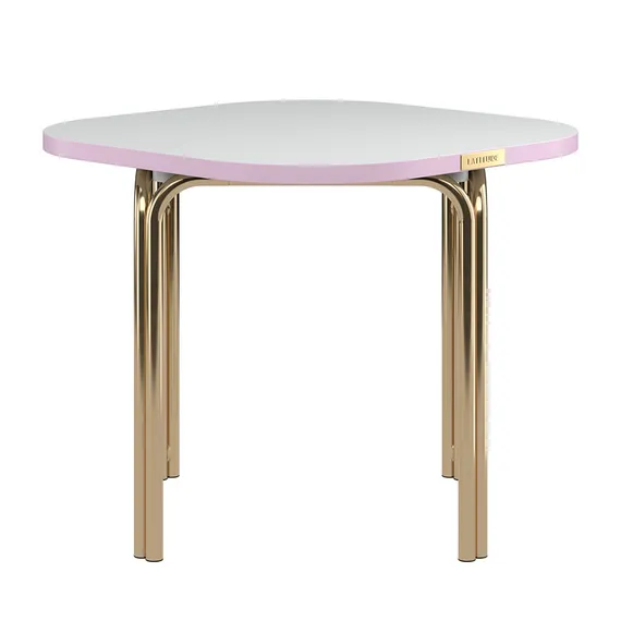 Столик кофейный ror, 50х50 см, латунь/серый/розовый