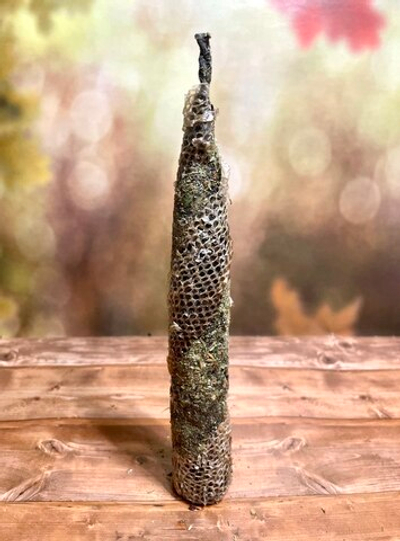 Катаная свеча черная в змеиной коже. Очищение от Негатива + ПОДАРОК