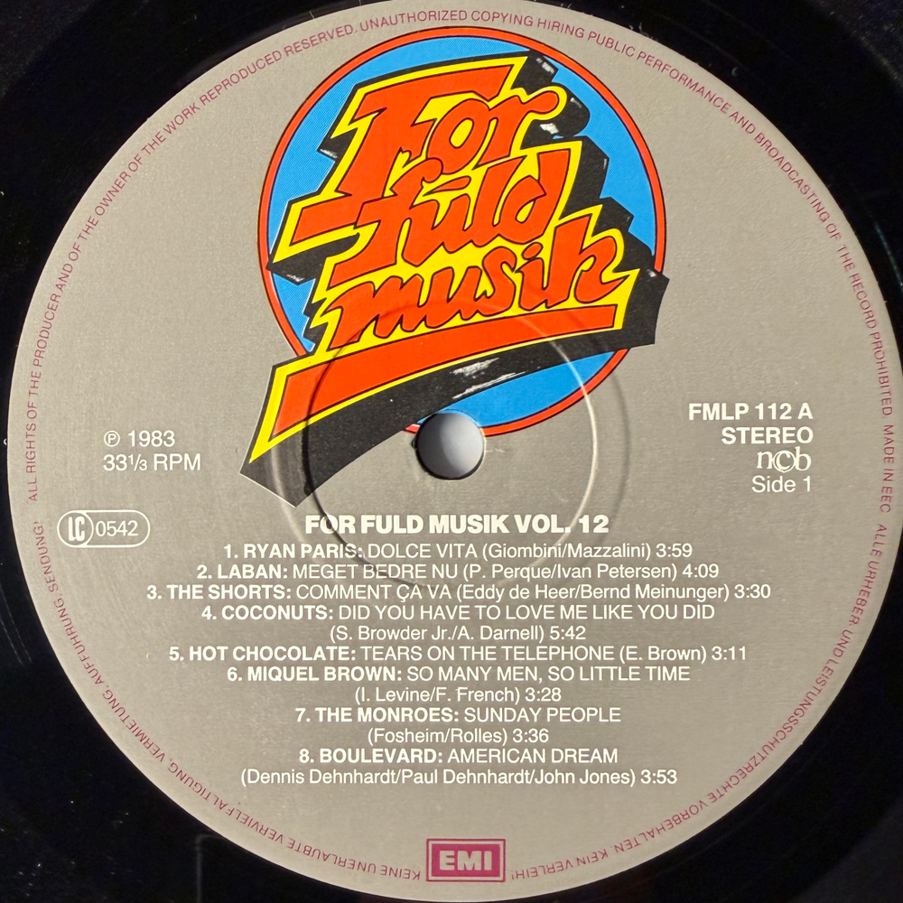 For Fuld Musik 12 (Дания 1983г.) Т