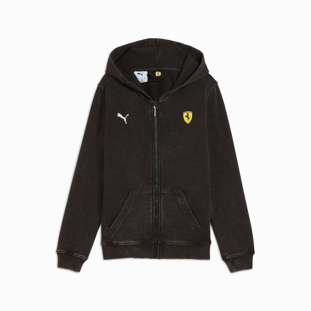 PUMA X SCUDERIA FERRARI СПОРТИВНАЯ ТОЛСТОВКА С КАПЮШОНОМ SPORTSWEAR, ЧЕРНЫЙ