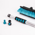 Швабра для мытья авто телескоп, 104-200 см, с мягкой щетиной и ручкой, с краном для шланга, L