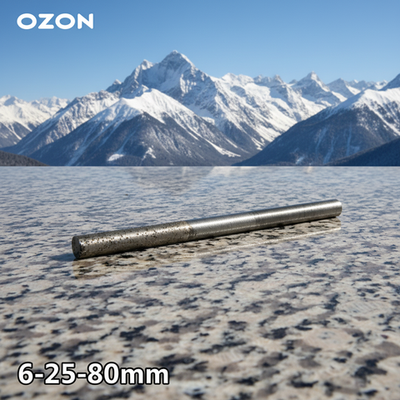 Фреза спеченная алмазная с плоской головкой для гранита 6-25-80mm