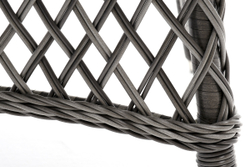 "Эспрессо" плетеный круглый стол, диаметр 118 см, цвет графит