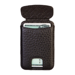 Магнитный кожаный чехол-бумажник Vaja V-Mag Mini Wallet Floater Картхолдер ручной работы из натуральной патагонской кожи «флотер» с магнитной застёжкой. Вмещает до трёх карт (со временем — до семи)