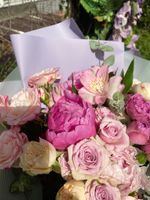 Букет Роза пионовидная кустовая микс