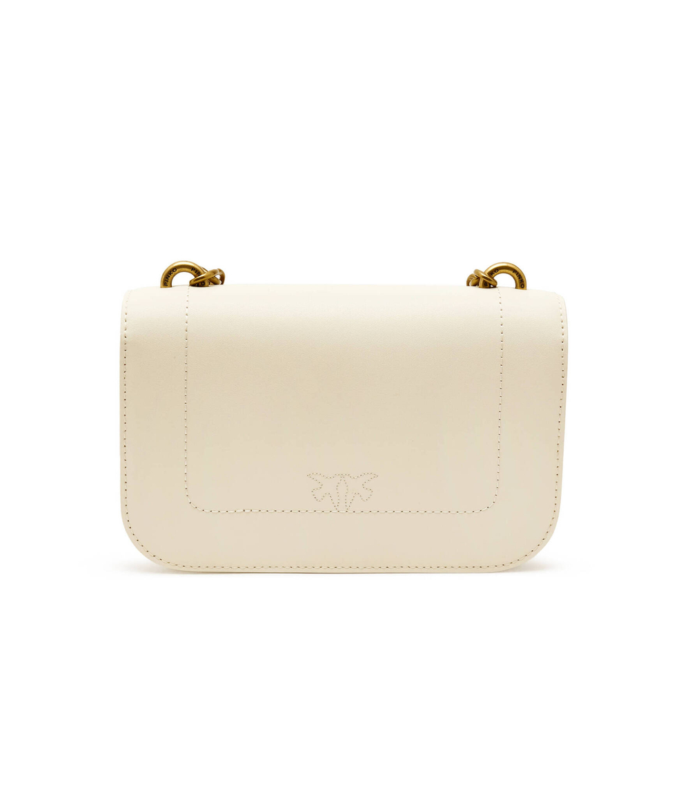 Кожаная сумка-мессенджер LOVE BELL MINI VITELLO SETA + Pinko - экрю(100048 A17M)