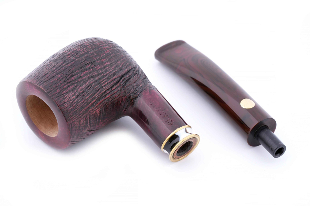 Трубка Mastro De Paja Pettinata Classica с цветным кольцом, M451-6