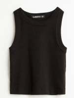 Черный кроп топ укороченный под пиджак