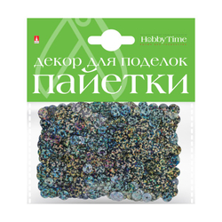 Пайетки "3D" для творчества, голографические, 6мм, 12вид, HobbyTime