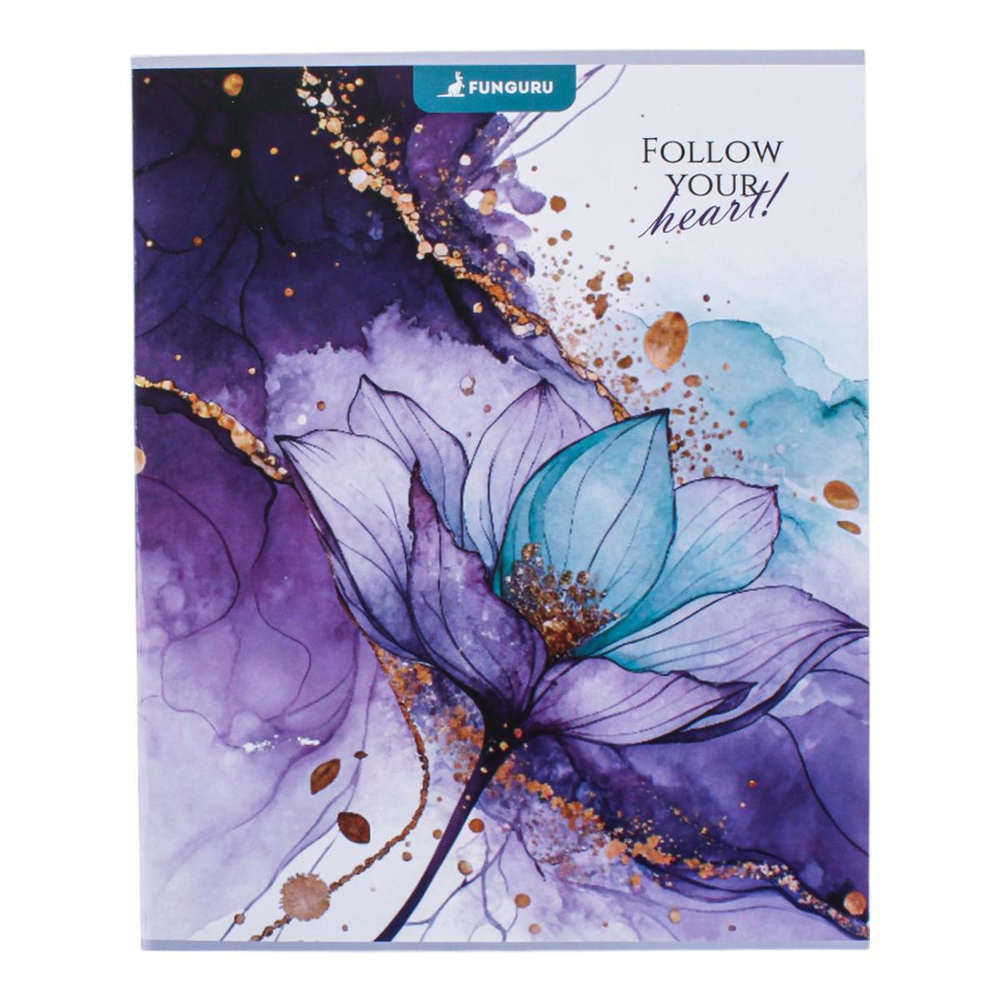 Тетрадь А5 48л клетка 98% (Funguru), микс цветов (комплект 3 шт)