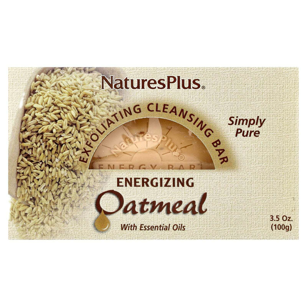 NaturesPlus, Очищающий пилинг бар из овсянки 3.5 унций. (100 г)