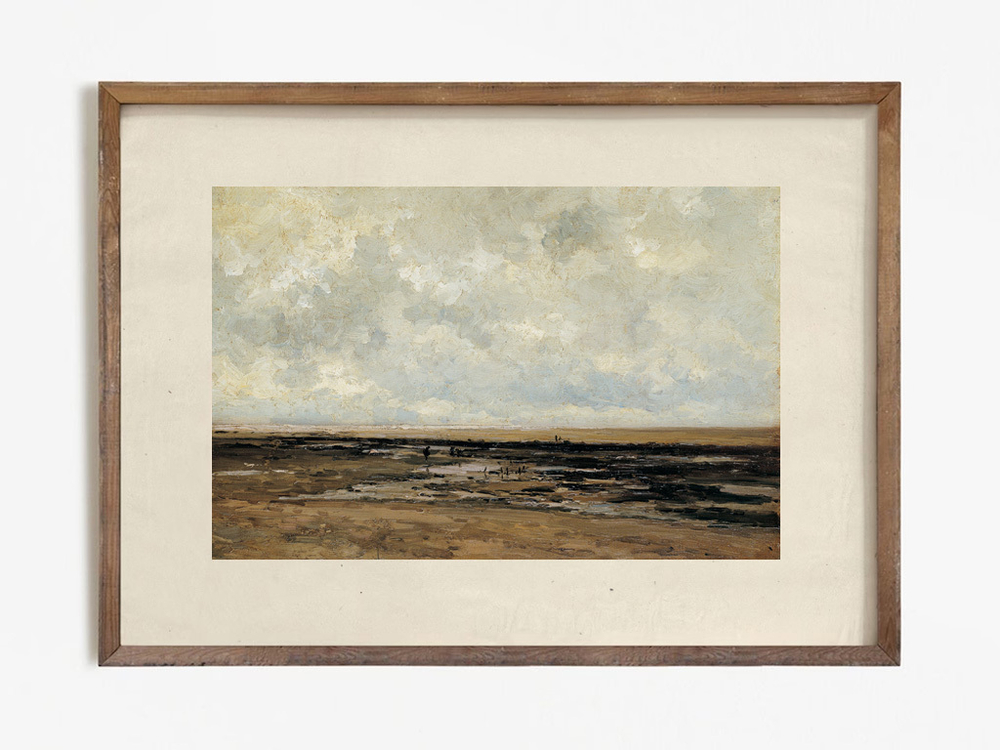 Арт принт 'Villerville Beach Normandy'