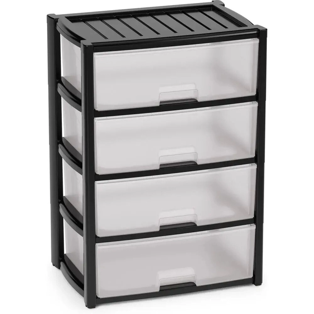 Комод "Колорит" 4-х секцион. широкий (чёрный)