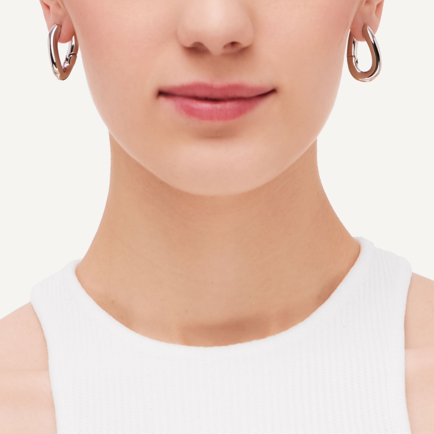 Серьги Plain Comma Earrings – Silver