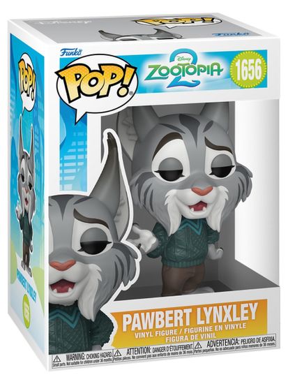 Фигурка Funko POP! Disney Zootopia 2 Pawbert Lynxley (1656) 86638 / Фигурка Фанко ПОП! по мотивам мультфильма "Зверополис 2", Пуберт Рысевич