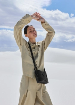 POLENE СУМКА NODDE, ЧЕРНЫЙ/БЕЛЫЙ