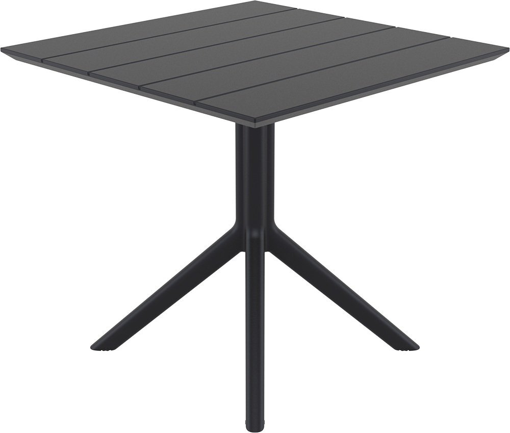 Стол пластиковый Siesta Contract Paris Table 80, черный, 800х800х740 мм, черный