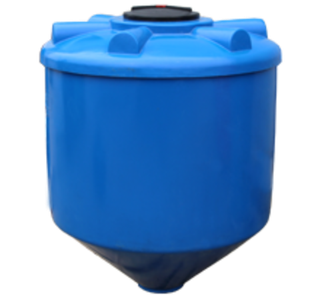 Ёмкость пластиковая пищевая STERH CONE 3000 л. конусная (2000x2000x1745см;синий) - арт.555101.3