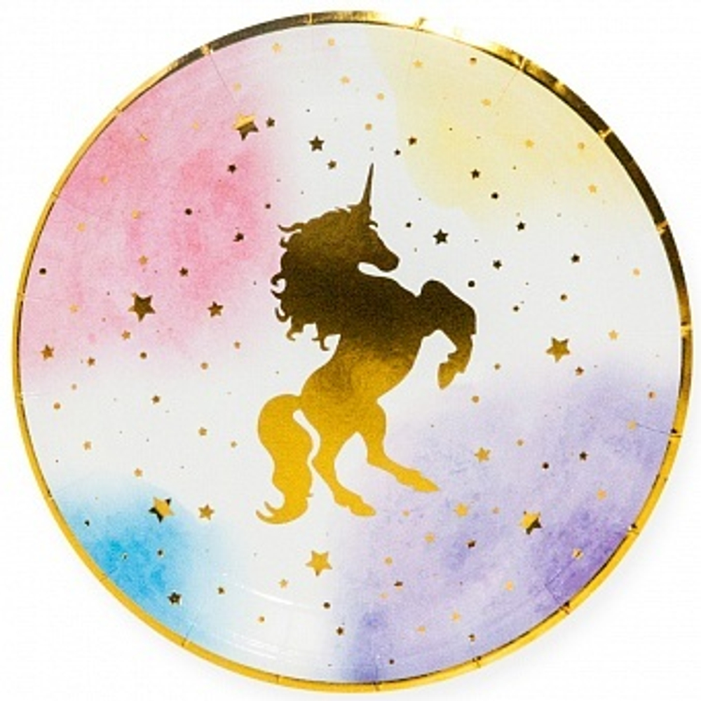 Тарелки (7''/18 см) Звездный Единорог, 6 шт.