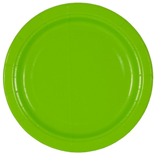Тарелка картон. 230мм ламинировнная с бортом 1/10шт ЗЕЛЕНАЯ
