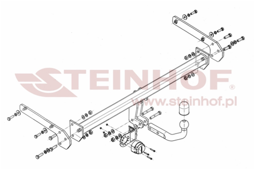 Фаркоп на Suzuki Vitara 2015- (требуется подрезка бампера), Suzuki SX4 S-Cross 2013-2022 (без подрезки бампера) (паспорт и сертификат в комплекте)(без электрики) Steinhof.S-389