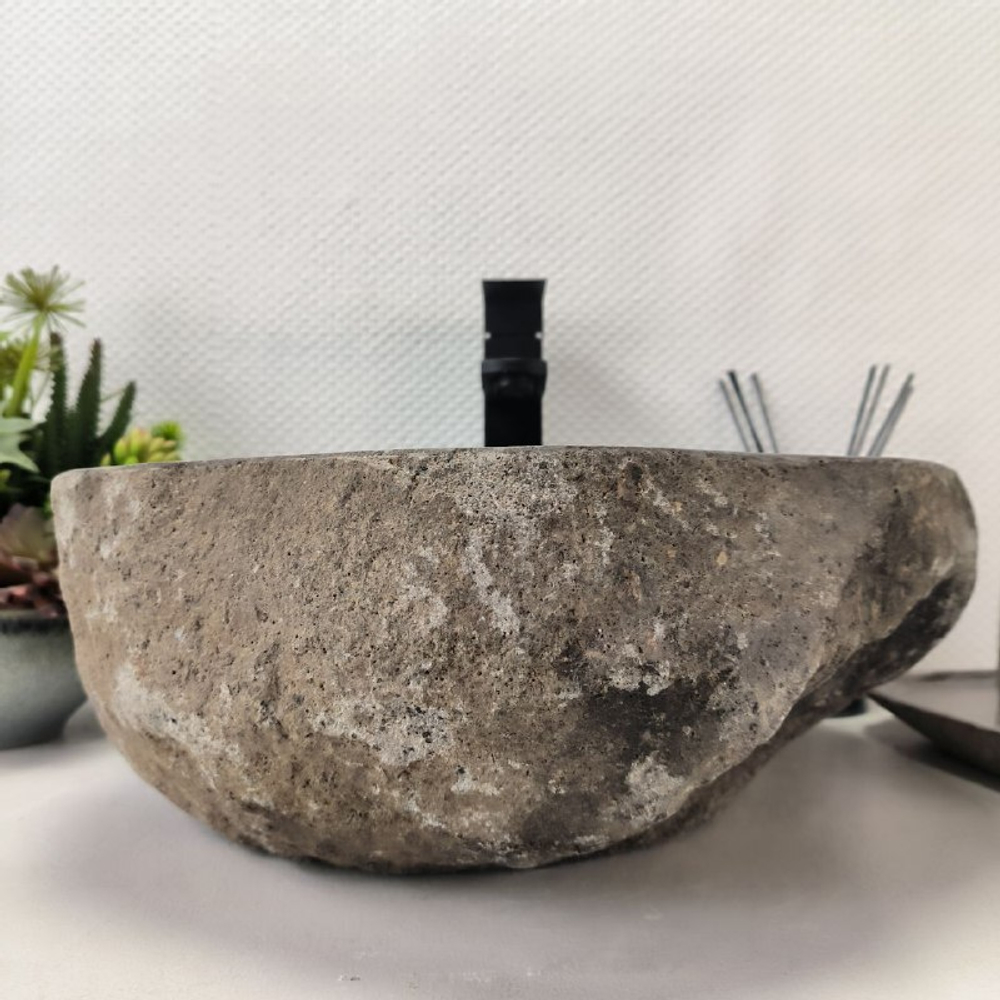 Раковина из речного камня RS-63621 (41*40*16) 0122