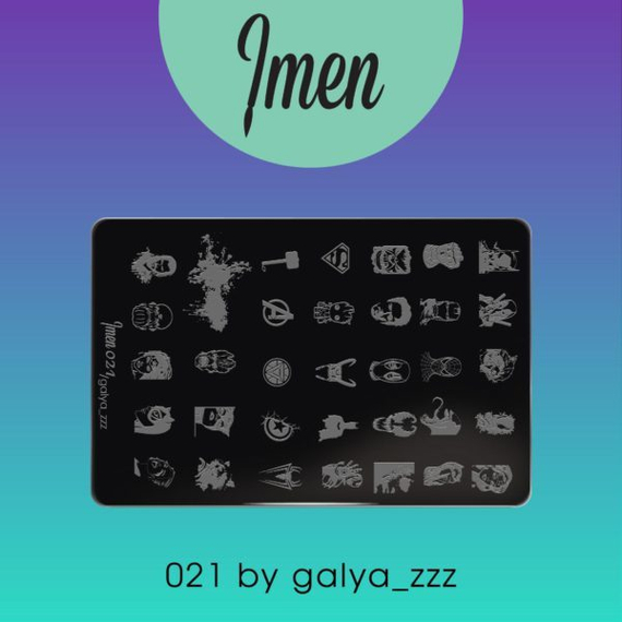 Пластина Imen для стемпинга #021
