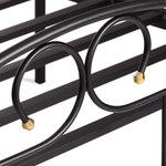 Кровать AT-808 дерево гевея/металл, 160х200см, красный дуб/черный