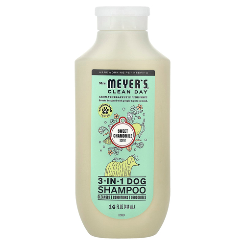 Mrs. Meyers Clean Day, шампунь для собак, 3 в 1, сладкая ромашка, 414 мл (14 жидк. унций)