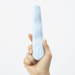 Голубой вибратор iroha Fit Minamozuki - 17,7 см. (Цвет: голубой)