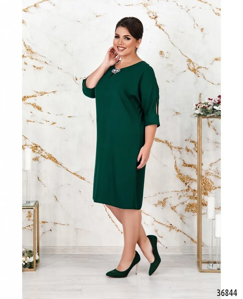 Платье 3132-В-темно-зеленый Minova