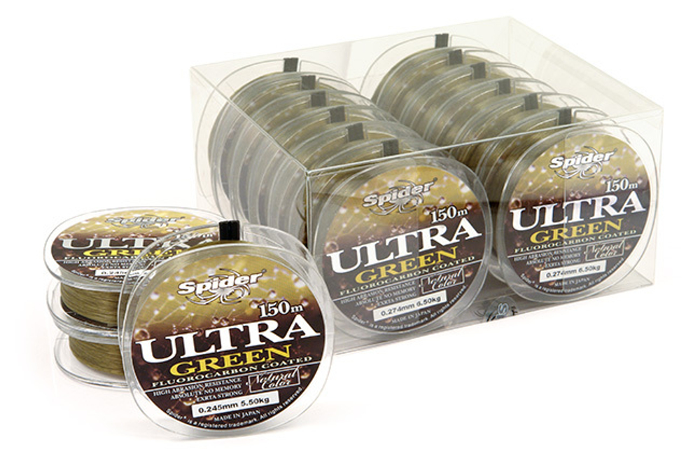 Леска Spider Ultra Green 150 м 0,18