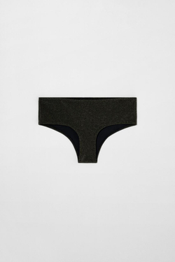 ZARA X KATE MOSS БЛЕСТЯЩИЕ ПЛАВКИ-БИКИНИ, ЗОЛОТОЙ