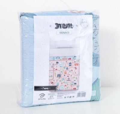 Покрывало 1,5 сп. "Город", микрофибра.5430012. (Этель)