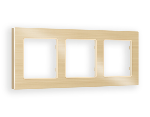 AF550303 Рамка ALFA Platos (Шампань Металл шлифованный) 3-ая