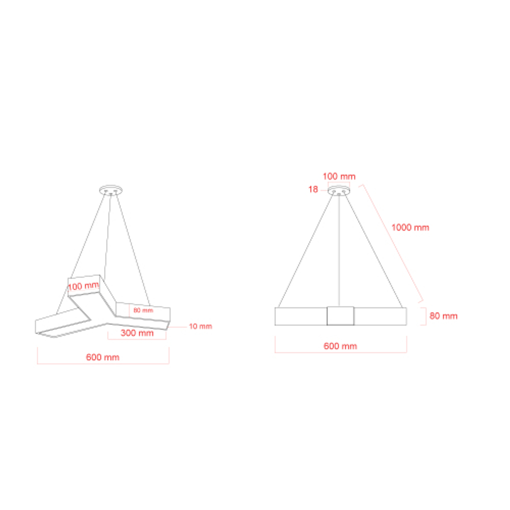 Светильник LED ЭРА Geometria SPO-141-W-40K-028 Igrek 28Вт 4000K 1900Лм IP40 600*80 белый подвесной драйвер внутри